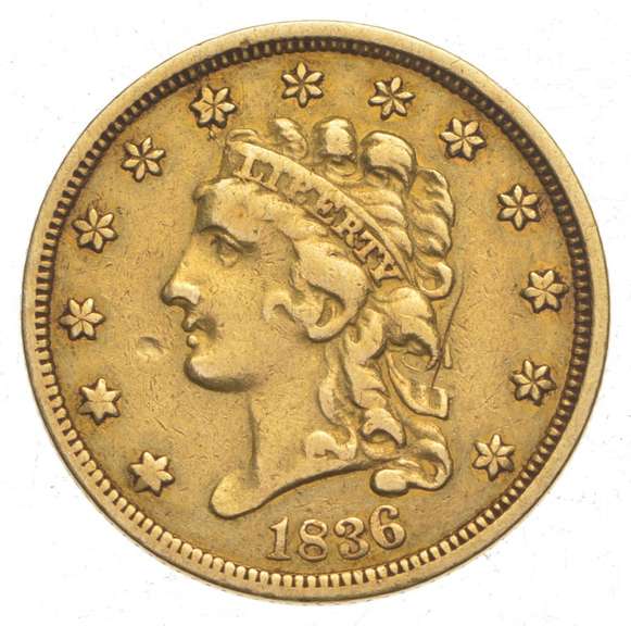 1836 $2.50 Liberty Head Gold Quarter Eagle