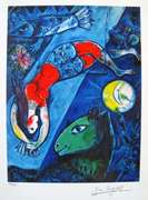 Limited Edition Marc Chagall Blue Circus
