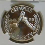 1988-S Olympics Sil PRF Dol NGC PF69UC