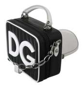 DOLCE & GABBANA  Black BOX Cotton DG Logo Mini Crossbody Sling Borse Bag
