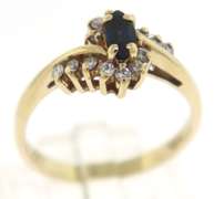 Beautiful 14kt YG Sapphire and Diamond Halo Ring