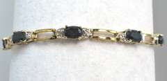 Lovely Oval-Cut Sapphire Bracelet in Vermeil