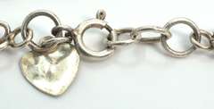 Sterling Silver Bracelet With Heart Charm