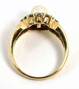 Pearl and Iolite Ring