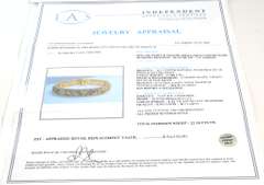 14K White & Yellow Gold Multi-Colored Diamond Bracelet.