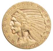 1909-D $5.00 Indian Head Gold Half Eagle