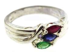 Sterling Silver Color Gemstone Ring