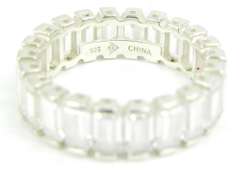 Silpada Sterling Emerald Cut Eternity Band, 8.25
