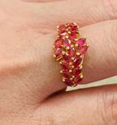 Red Sapphire Cocktail Ring in 14kt Gold