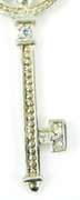 Tiffany & Co. Sterling Diamond Key Pendant w/Box