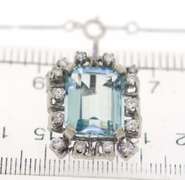 Fantastic Aquamarine & Diamond Necklace