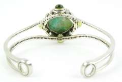 Barse Sterling Turquoise & Peridot Cuff Bracelet