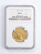 MS62 1911 $10.00 Indian Head Gold Eagle - Graded NGC