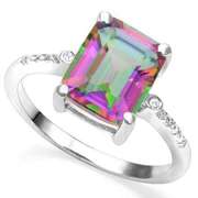 Mystic Gemstone Silver Ring