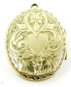 Antique 9CT Gold Mourning Hair Locket