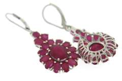 Sterling Silver Ruby Earrings