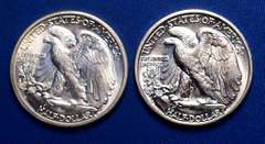 1941 & 1941-D WALKING HALF  BU