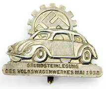 Authentic 1938 German Volkswagen Factory Badge