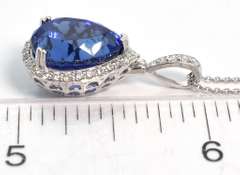 Platinum Tanzanite & Diamond Necklace