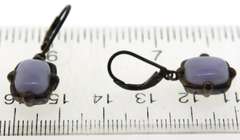 Sterling Silver Light Blue Agate Earrings