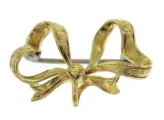 Stunning 18kt YG Ribbon Bow Brooch