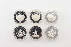 2012-2014 Palau $5 25g .925 Silver - 6 Coin Set - Box & COA