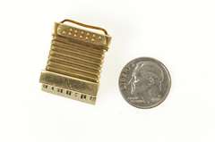 14K Yellow Gold 3D Accordion Musical Instrument Charm/Pendant