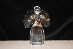Crystal Angel with Ruby Bow