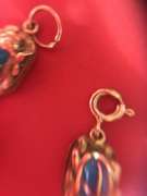 Ladies 18k yellow gold and enamel Egyptian scarab bracelet