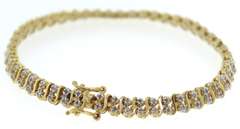 Sterling Silver Diamond Accent Double S Link Bracelet