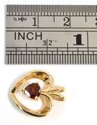 Heart Pendant with Heart Shaped Garnet