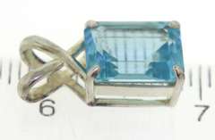 Sterling Silver Blue Topaz Pendant