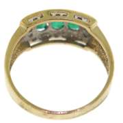 Fabulous 14kt Yellow Gold Emerald & Diamond Halo Ring