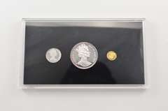(3) 1989 Isle Of Man 1 Crown 1/25 Oz Gold 1/5 Oz Platinum 1 Oz Silver