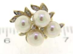 Glowing Pearl and Diamond Yellow Gold Earrings