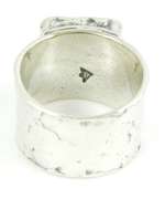 Silpada Wide Hammered Ring with Smoky Quartz, Size 9