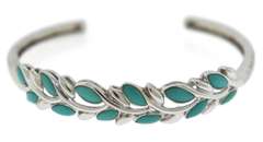 Marquise Turquoise Vine Cuff Bracelet