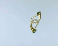 14kt Gold Emerald Earrings