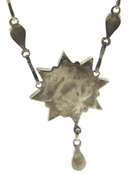 Sterling Silver Lapis Flower Style Necklace