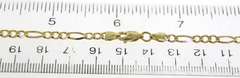 Elegant Yellow Gold Figaro Chain Necklace
