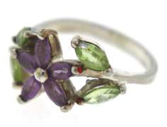 Sterling silver Amethyest Star Ring