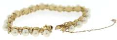 Dazzling 14kt Yellow Gold Pearl and Diamond Bracelet
