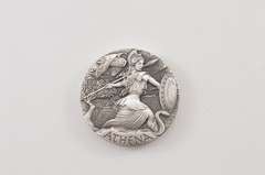 2015 Tuvalu $2 Goddesses Of Olympus Athena 2 Oz Silver Coin Box & COA