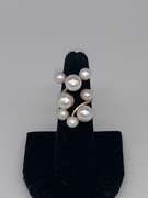 Sterling Silver & Gold Pearl Cocktail Ring