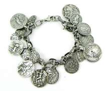 Silpada Sterling Silver Coin Charm Bracelet
