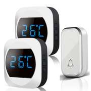 2pcs Wireless Smart Doorbell LED Temperature Display