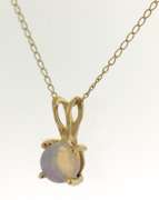 Beautiful 6mm Opal Yellow Gold Necklace