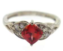 Sterling Silver Pink Sapphire Ring