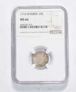 MS66 1916 Barber Dime - NGC Graded
