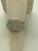 ladies 14k white gold diamond ring